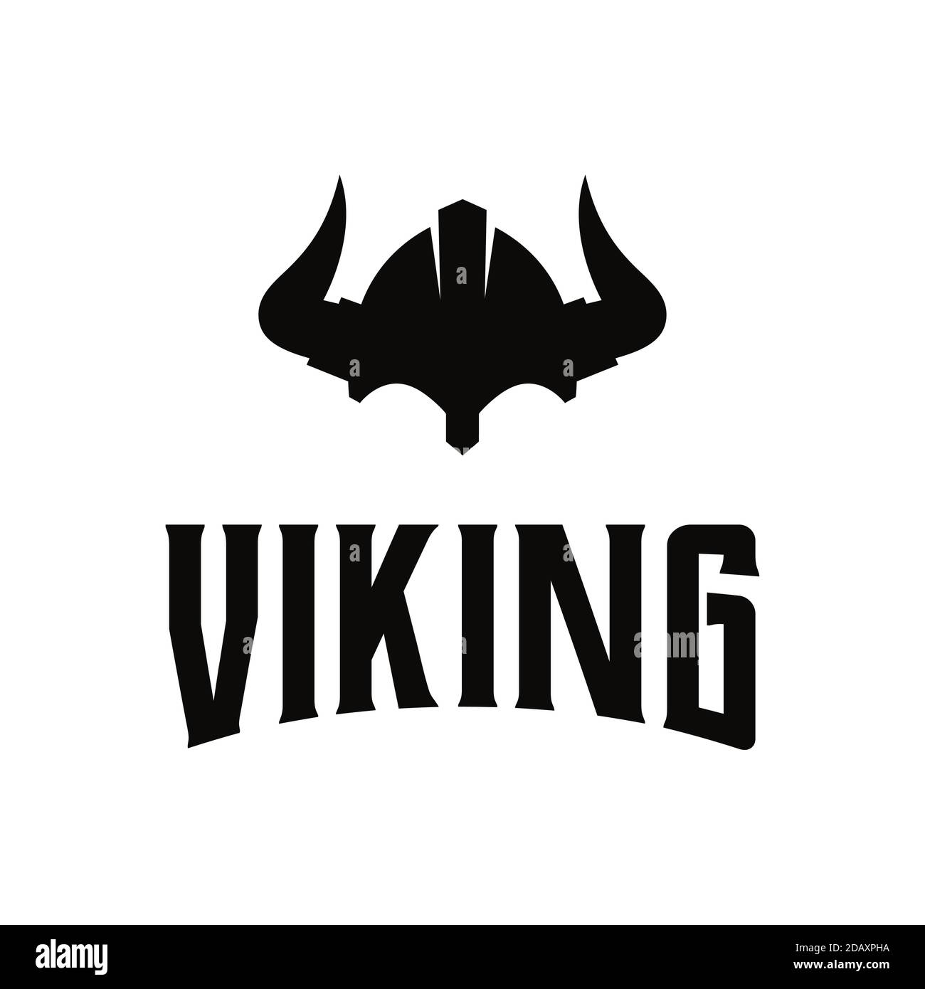 Logo Viking Armor Helmet Illustration de Vecteur