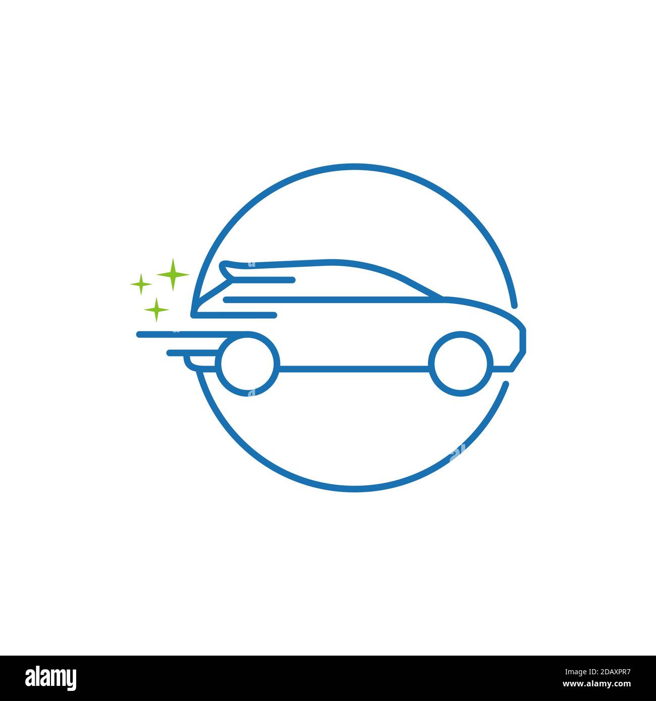 Design simple Line art car Wash salon logo Illustration de Vecteur