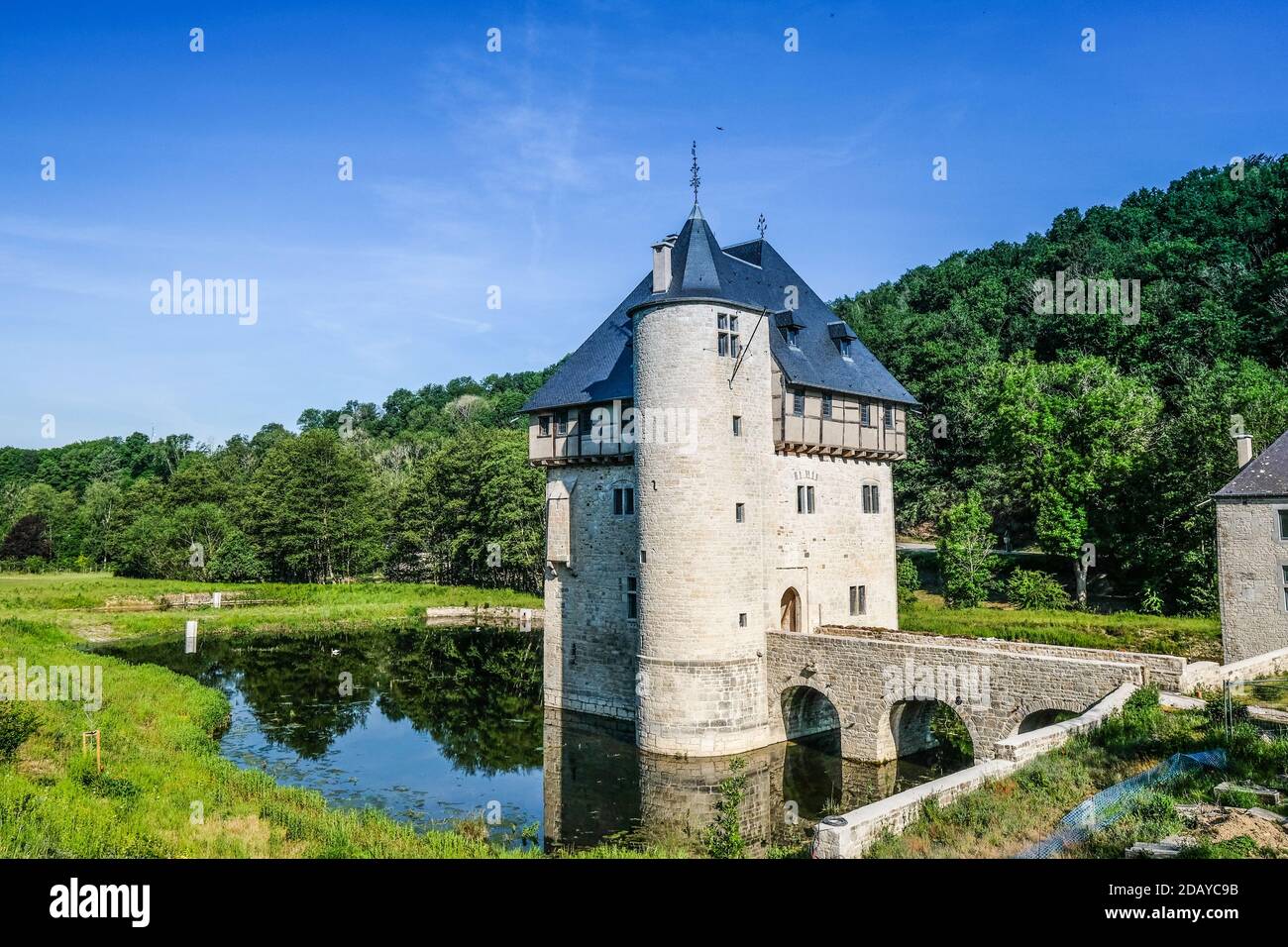 L'illustration montre le château de Crupet, près d'Assee, mercredi 27 mai 2020. BELGA PHOTO BRUNO FAHY Banque D'Images