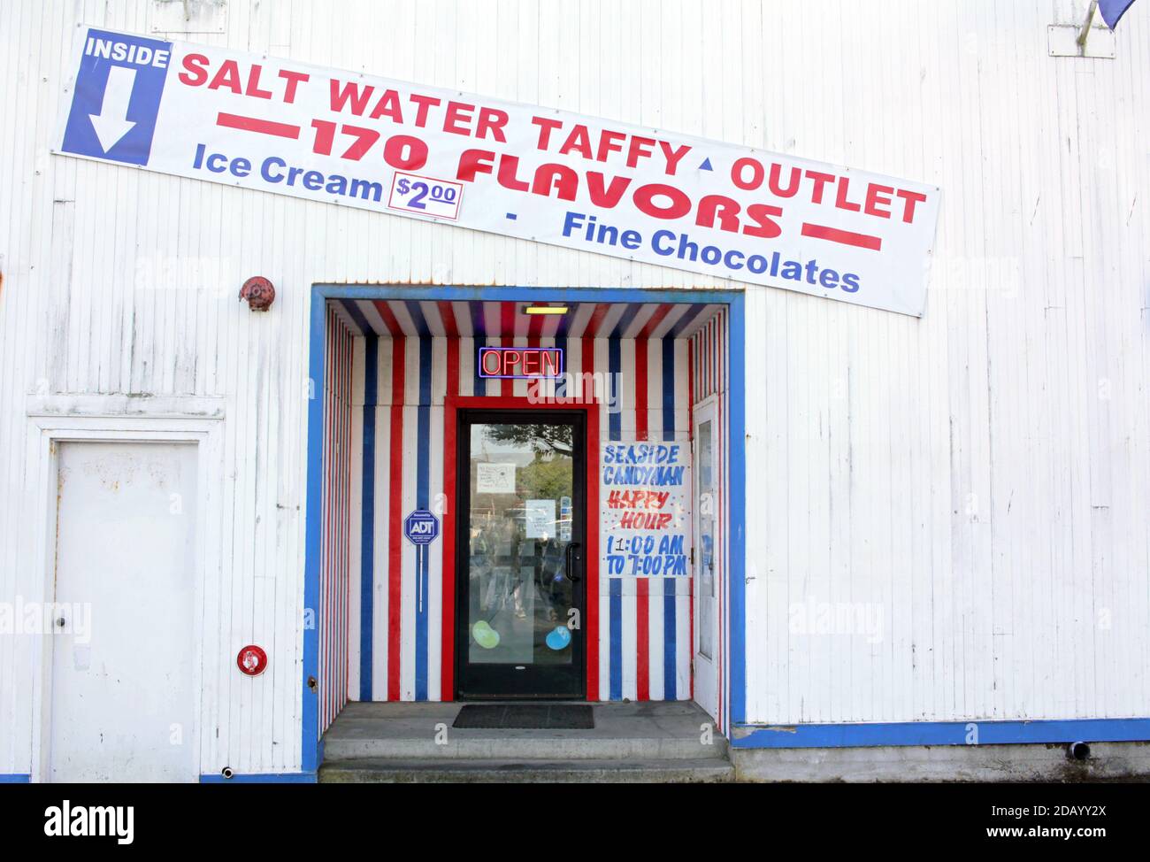 Point de sortie de l'eau salée, Seaside, Oregon, États-Unis Banque D'Images