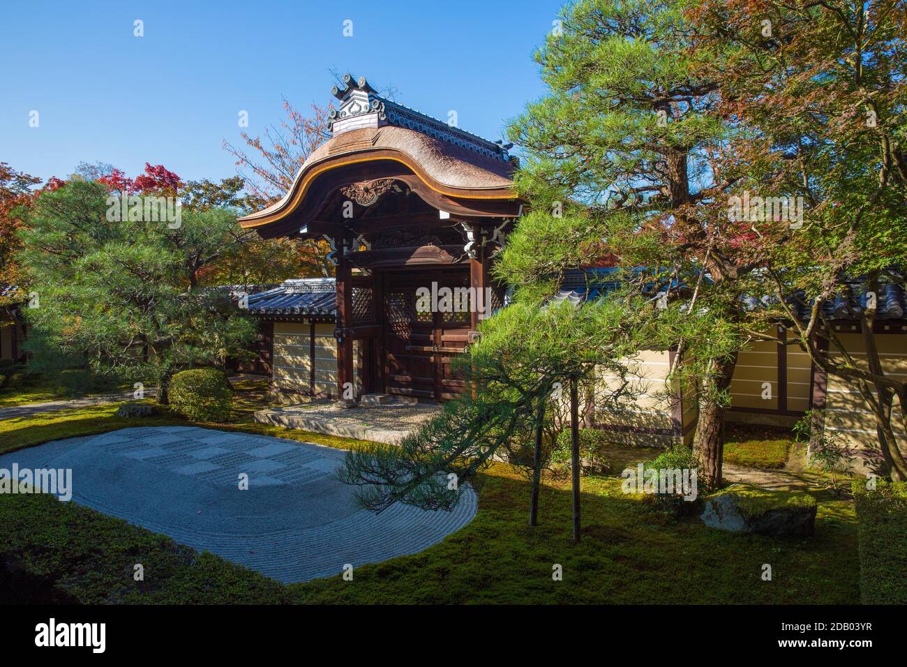 Kyoto, Japon. 14 novembre 2020. Vue sur la porte de Karamon à l'intérieur du temple Eikando Zenrin-Ji à kyoto pendant la saison des feuilles d'automne japonaises. Crédit : SOPA Images Limited/Alamy Live News Banque D'Images