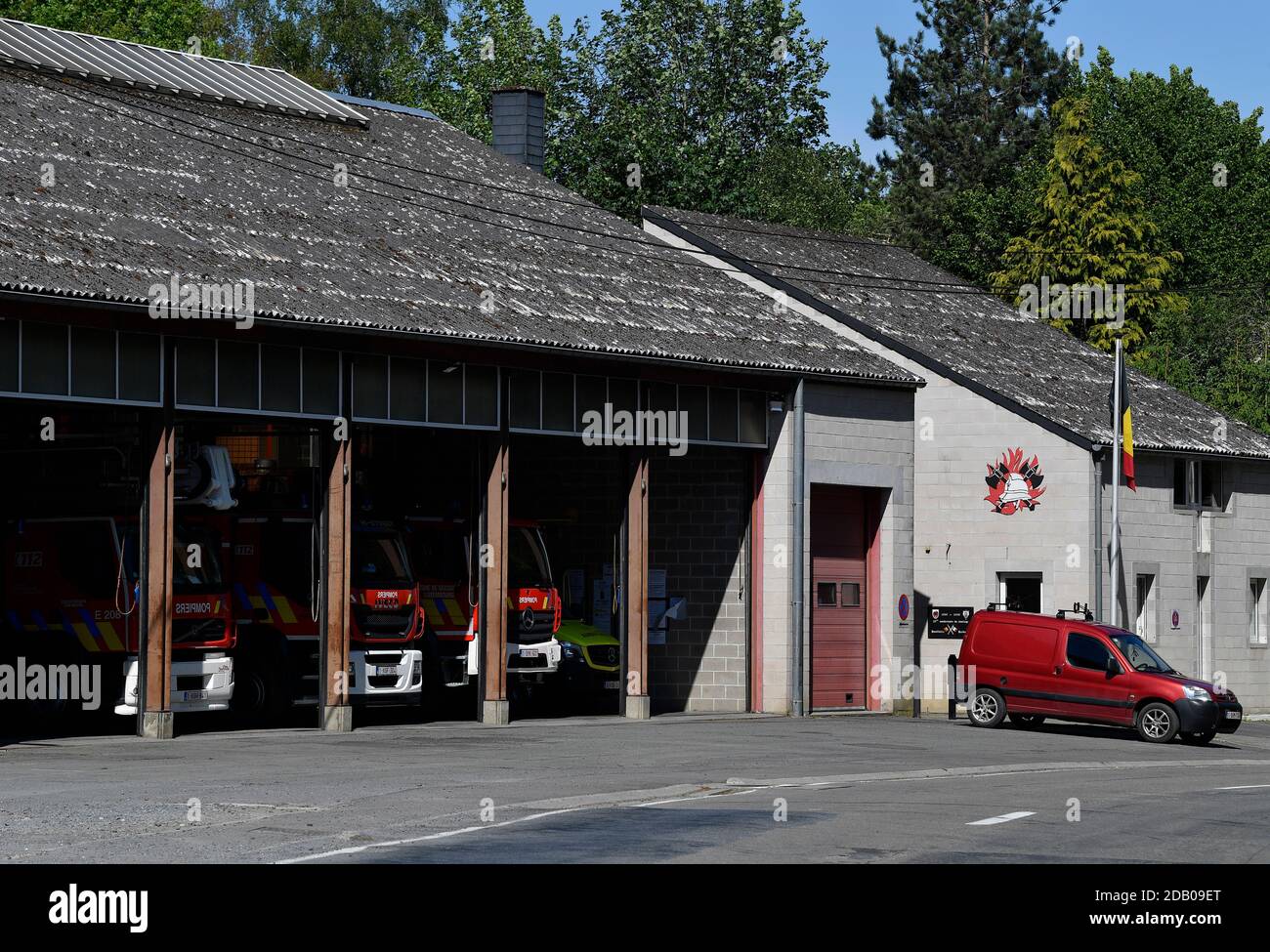 L'illustration montre la station de pompier à Houffalize, le lundi 01 juin 2020. BELGA PHOTO JOHN THYS Banque D'Images