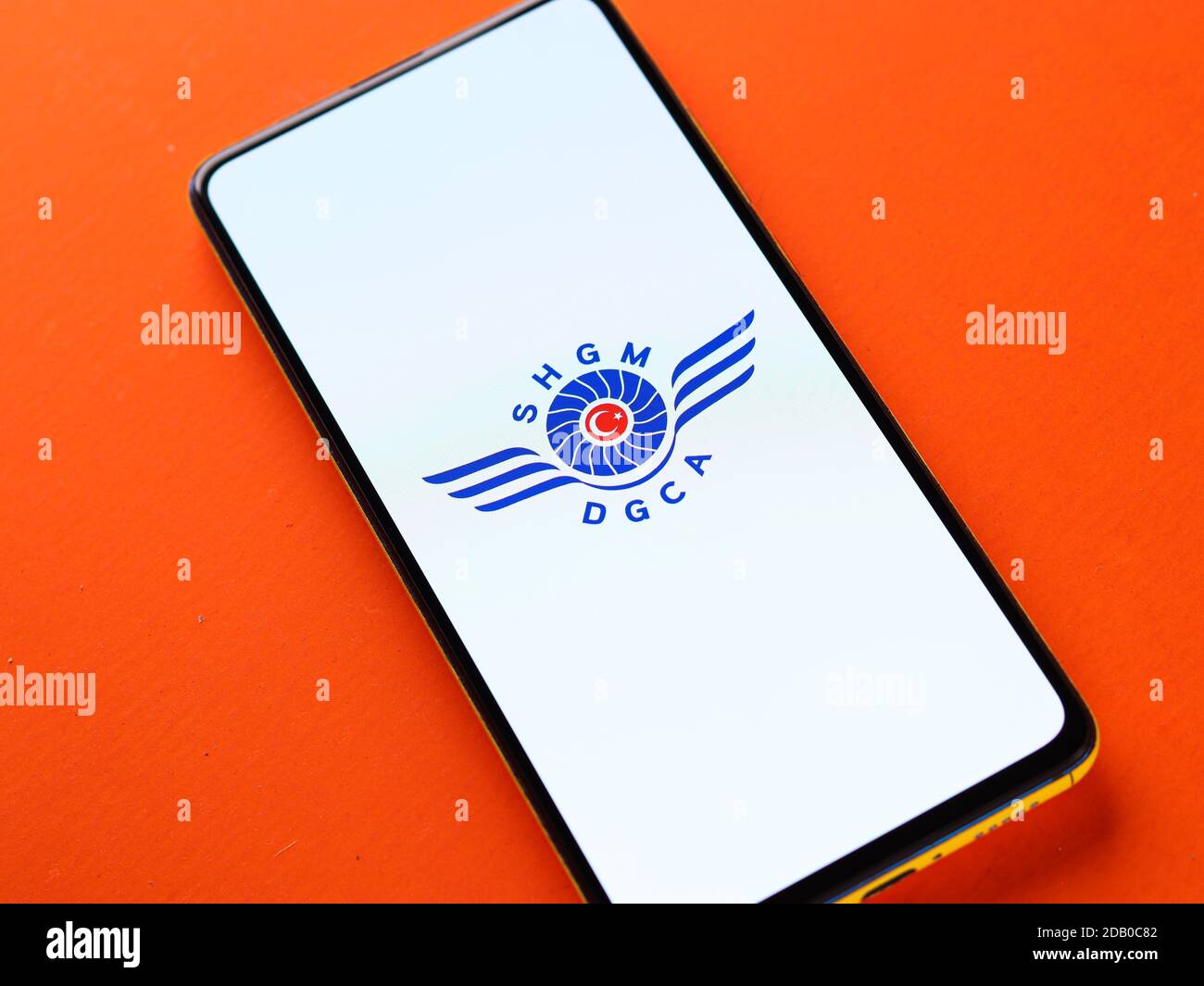 Assam, inde - 15 novembre 2020 : logo DGCA sur l'écran du téléphone. Banque D'Images