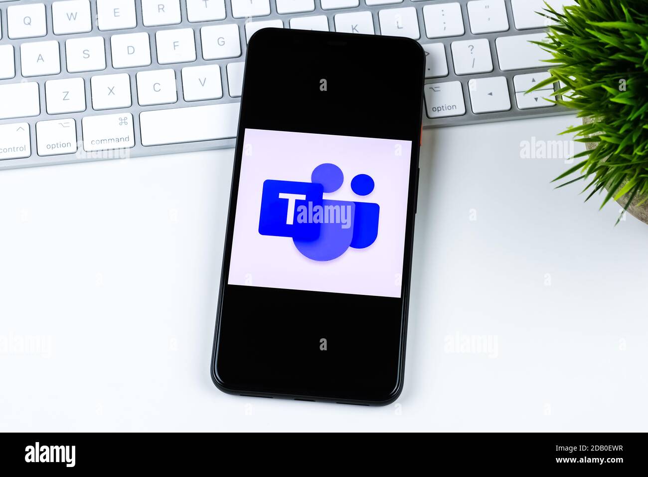 Logo de l'application Microsoft Teams sur l'écran d'un smartphone. Banque D'Images