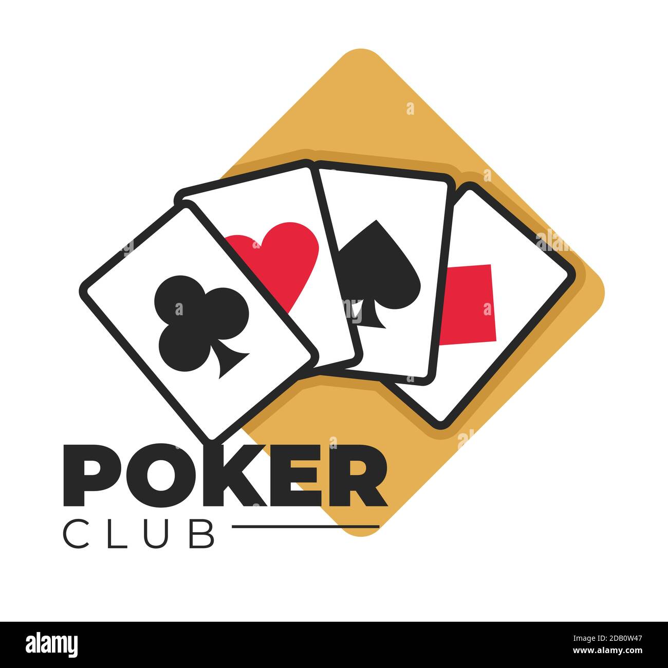 Jeux de poker et jeux de casino cartes de jeu Illustration de Vecteur