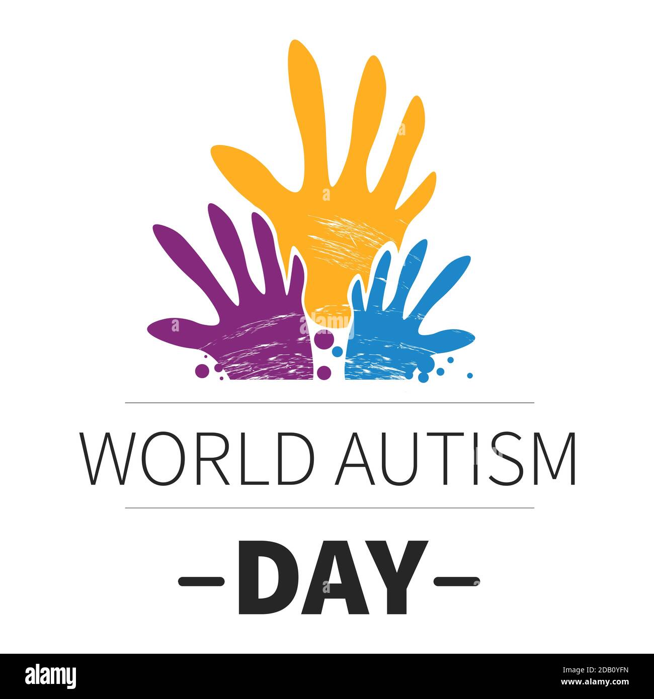Journée mondiale de la médecine de l'autisme et emblème isolé de la santé mentale Illustration de Vecteur