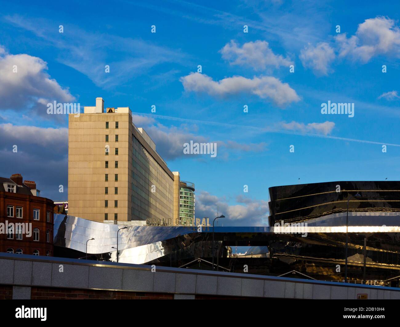 Vue panoramique sur le centre commercial Grand Central, au-dessus de New Rue gare dans le centre-ville de Birmingham Angleterre ROYAUME-UNI Banque D'Images