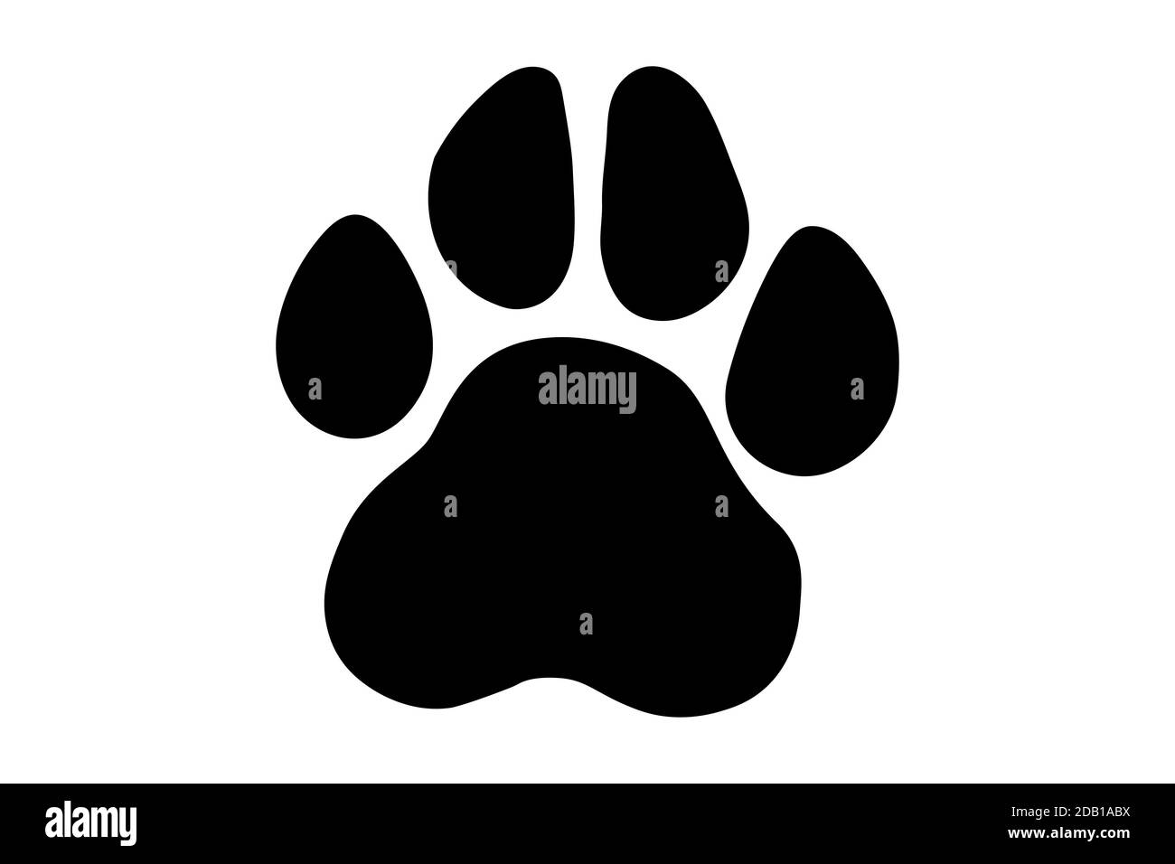 Icône d'impression Paw. Vecteur sur blanc Illustration de Vecteur