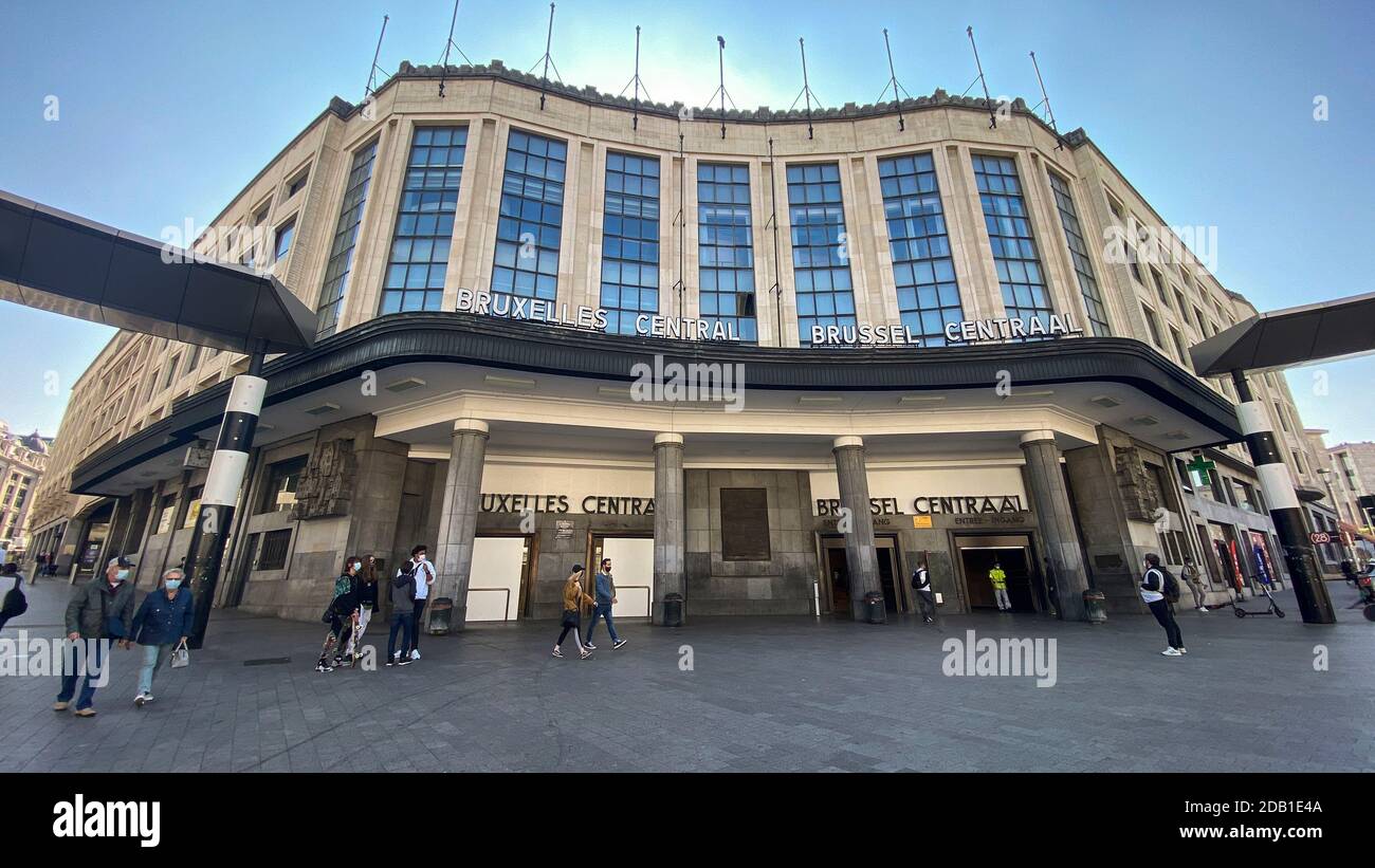 L'illustration montre la gare centrale Bruxelles-Central - Bruxelles-Centraal dans la ville de Bruxelles dans la région de Bruxelles, mercredi 26 août 2 Banque D'Images