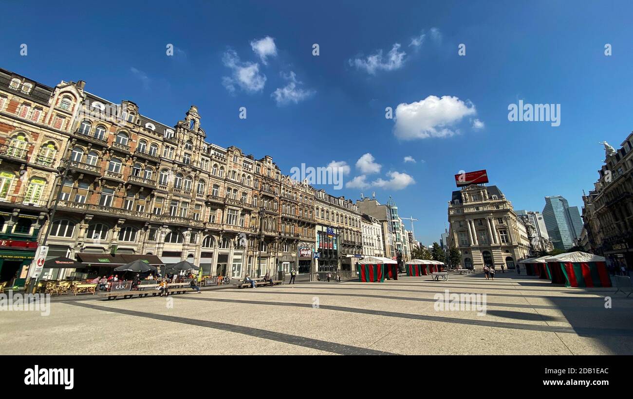 L'illustration montre la place de Brouckere place de Brouckere - de Brouckere plein à Bruxelles ville dans la région de Bruxelles, le mercredi 26 août 20 Banque D'Images