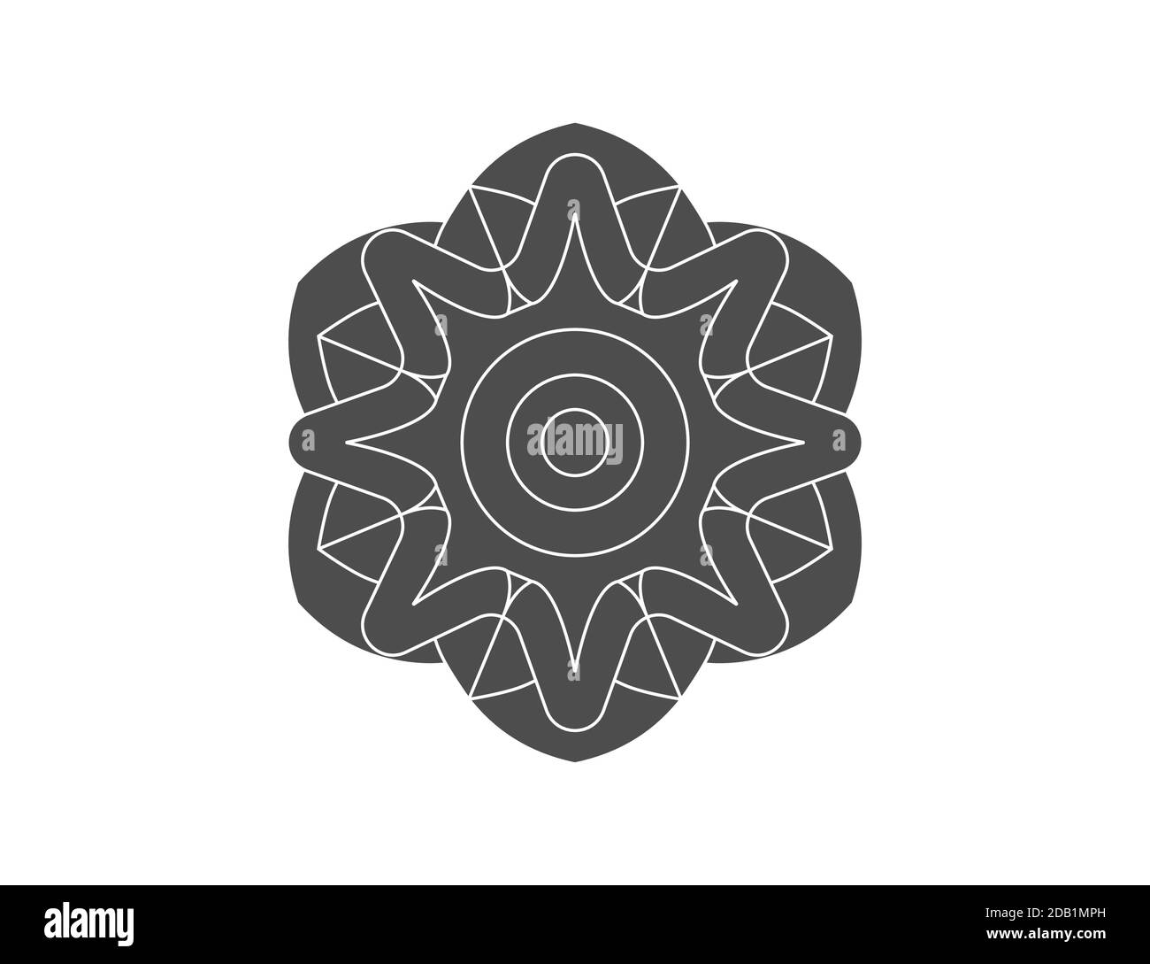 Mandala. Élément décoratif, fleur, ornement. Illustration vectorielle. Illustration de Vecteur