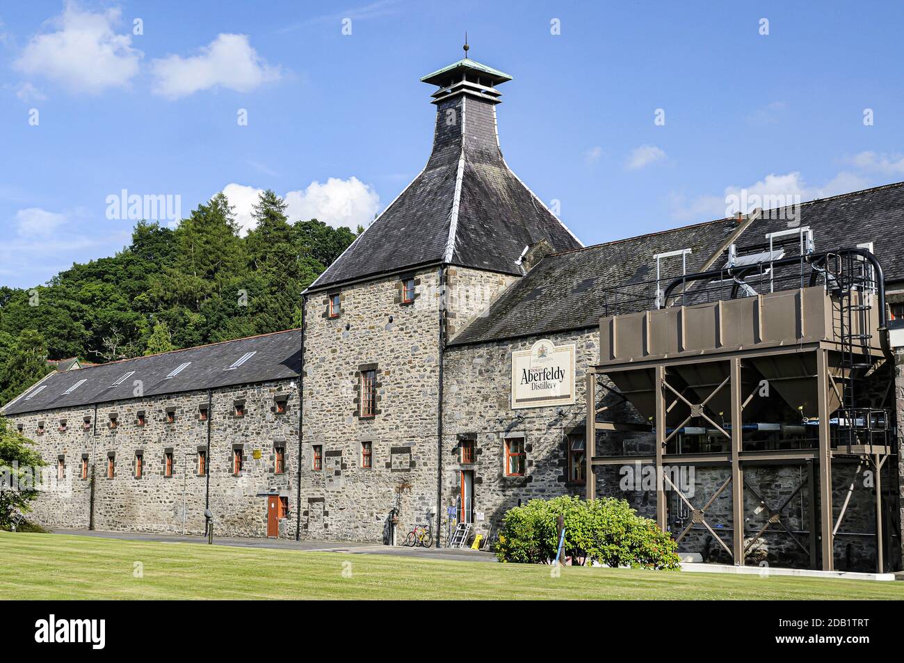 The Aberfeldy Distillery in Perthshire producteurs de médaille d'or ayant remporté le prix Single malt Whisky. Banque D'Images