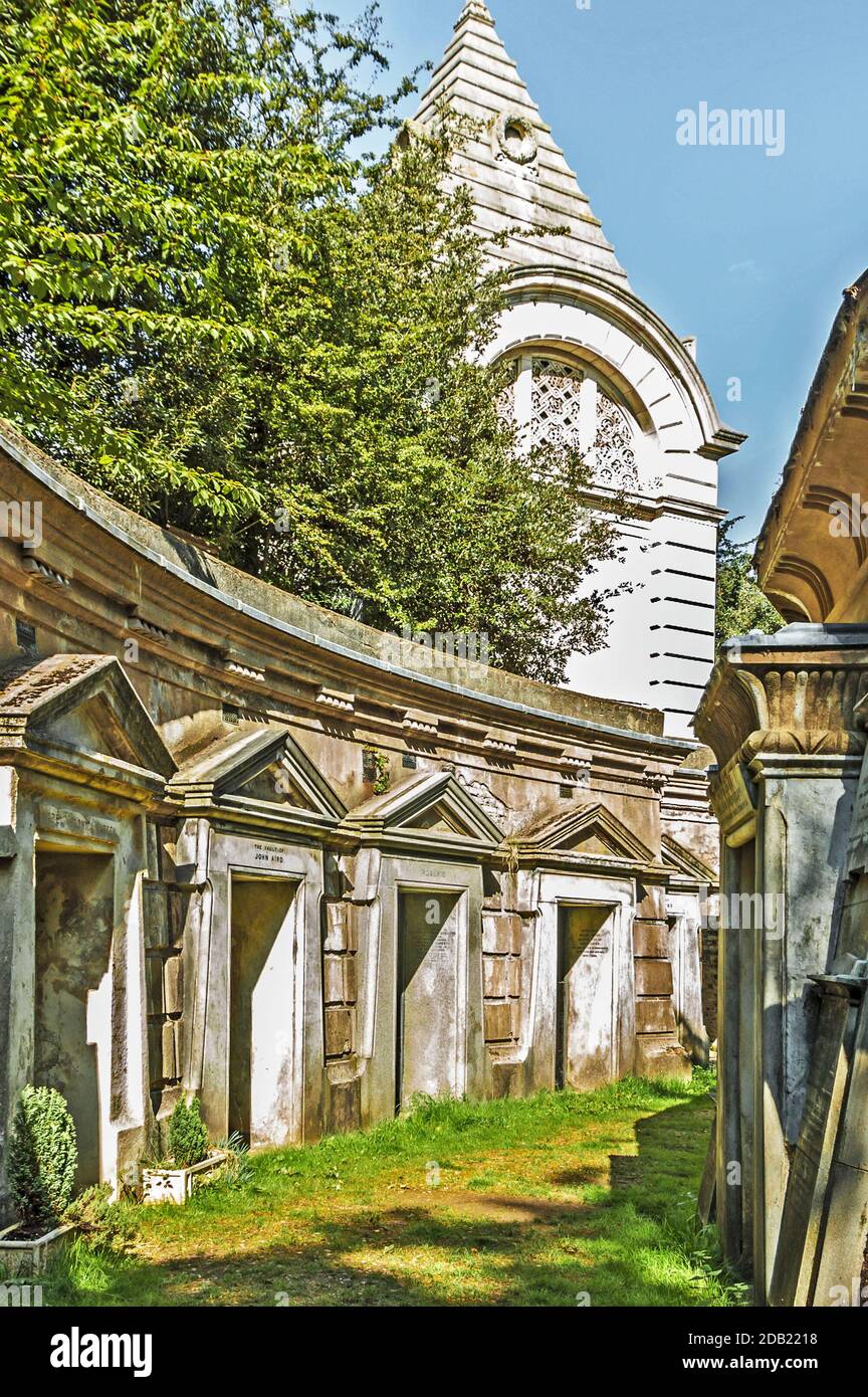 Cimetière de Highgate, Londres : cercle du Liban Banque D'Images