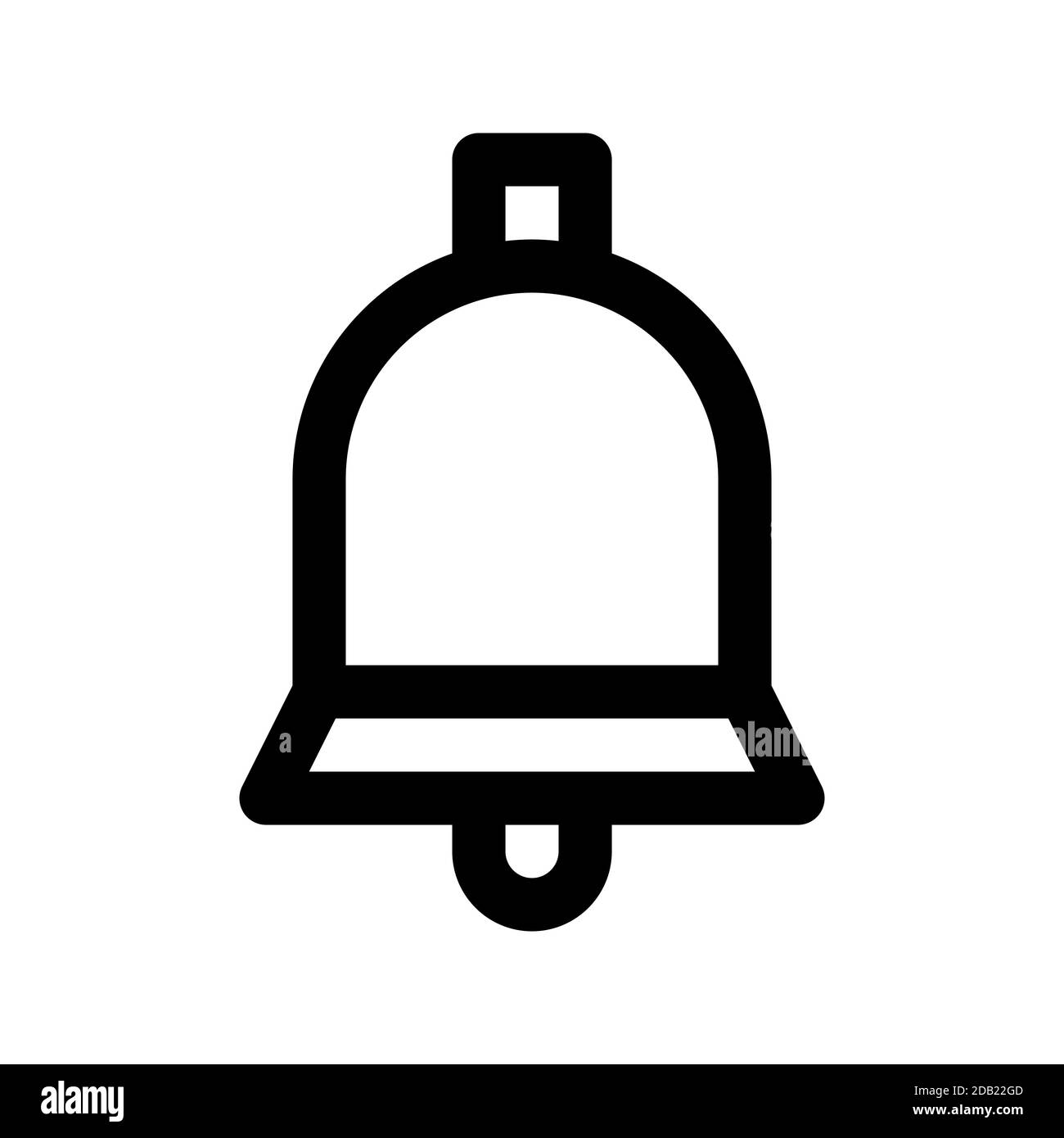 illustration du vecteur d'icône en forme de cloche pour l'isolation du symbole d'alarme et de notification. idéal pour les éléments de l'interface utilisateur Illustration de Vecteur