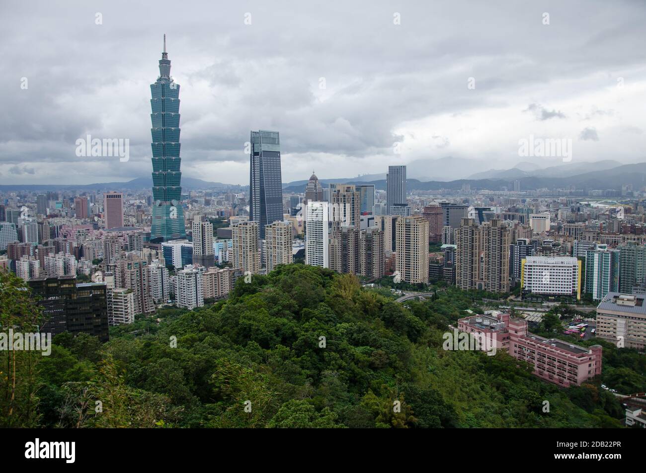 Gros plan sur le sentier de randonnée de Xiangshan à Xinyi, Taïwan Banque D'Images