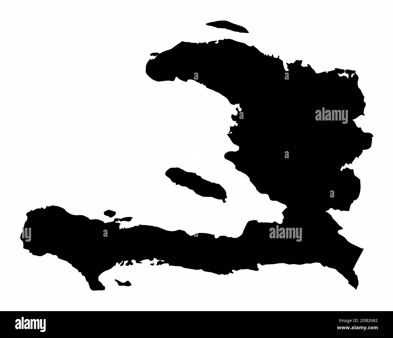 Carte de silhouette d'Haïti Illustration de Vecteur