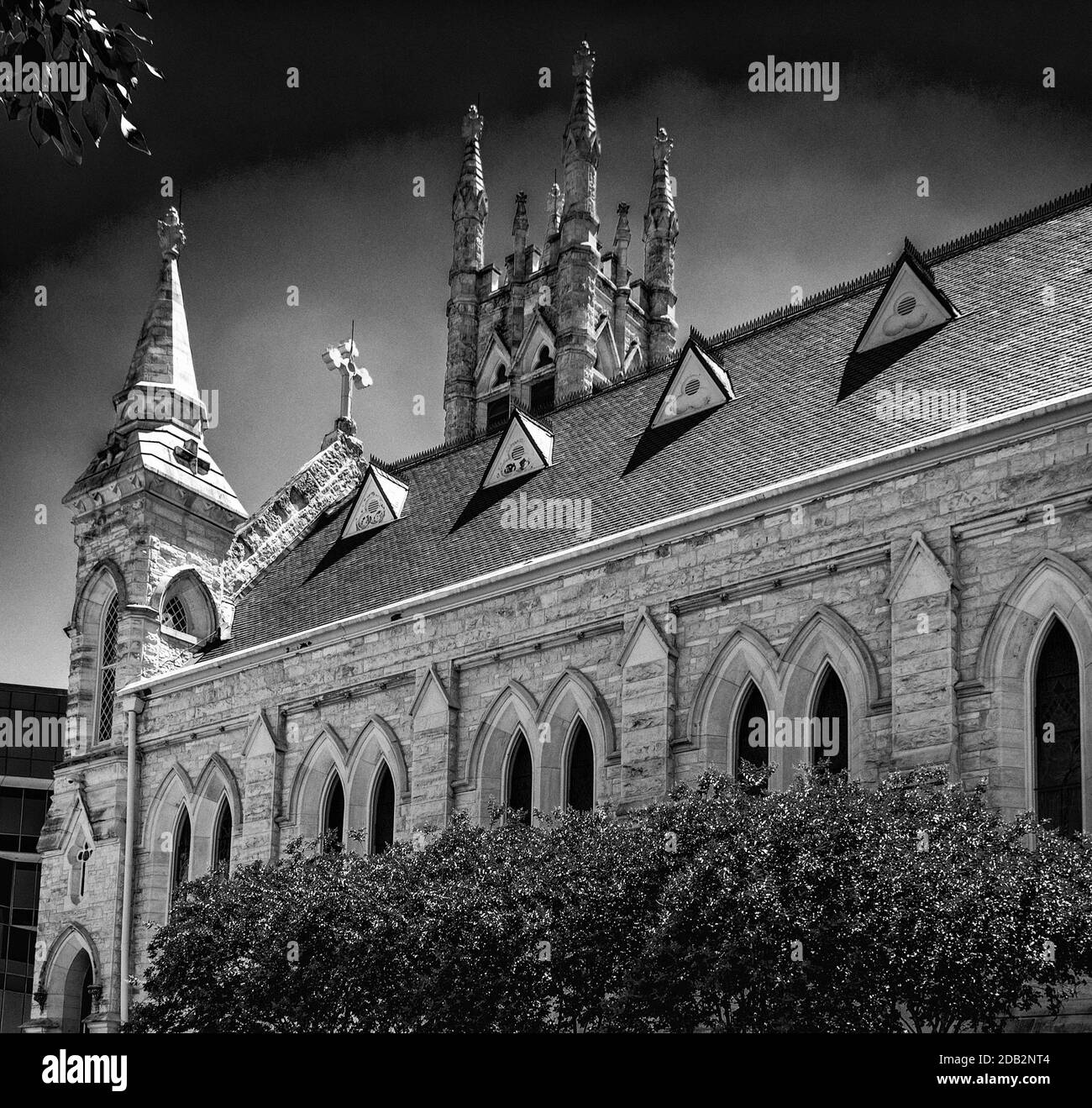 Austin Texas/USA - 27 2019 mai : cathédrale catholique St Mary Banque D'Images