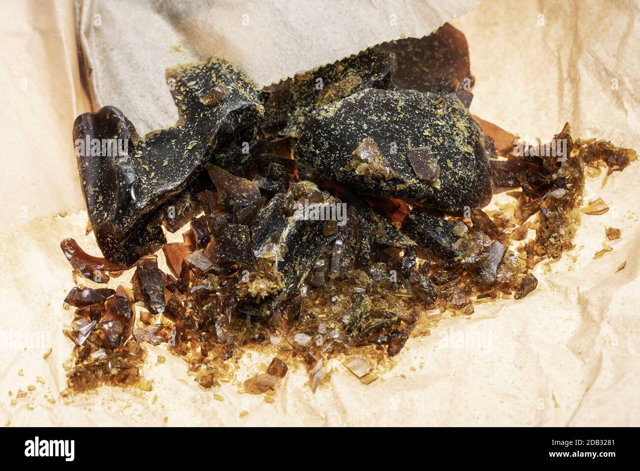 la cire de pâte de marijuana à usage médical a transformé la proximité de concentré d'huile de cannabis en californie Banque D'Images