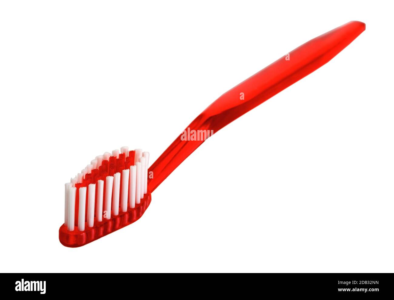 brosse à dents rouge isolée à l'arrière-plan Banque D'Images