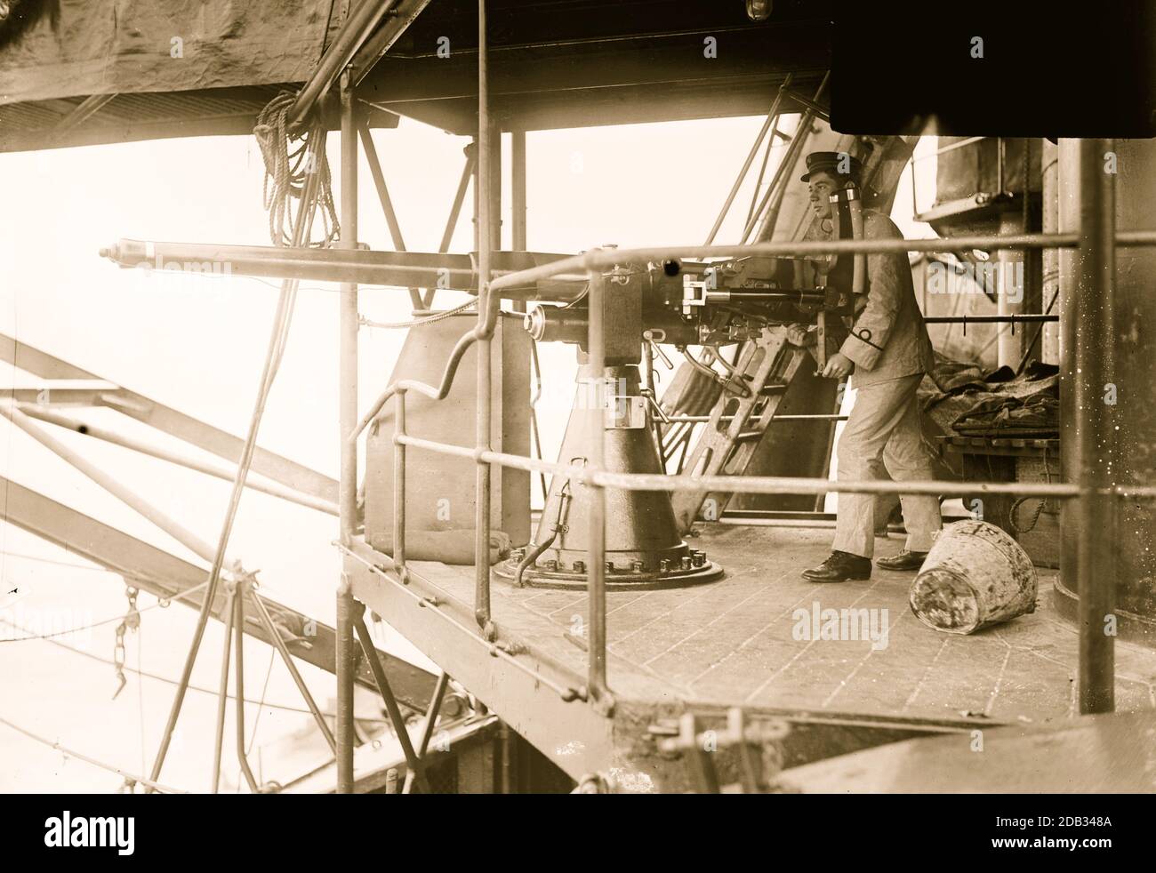 Gunner sur MINAS GERAES. Banque D'Images