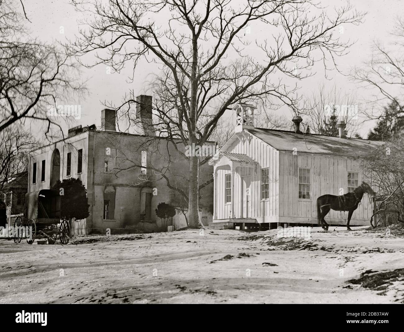 Washington, D.C., ruines de l'hôpital de Kalorama, 23d et S Streets, NW. Banque D'Images