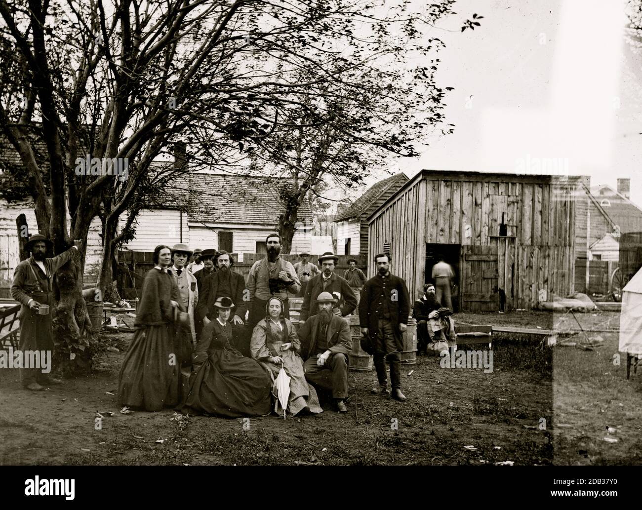 Fredericksburg, Virginie infirmières et officiers de la Commission sanitaire des États-Unis. Banque D'Images