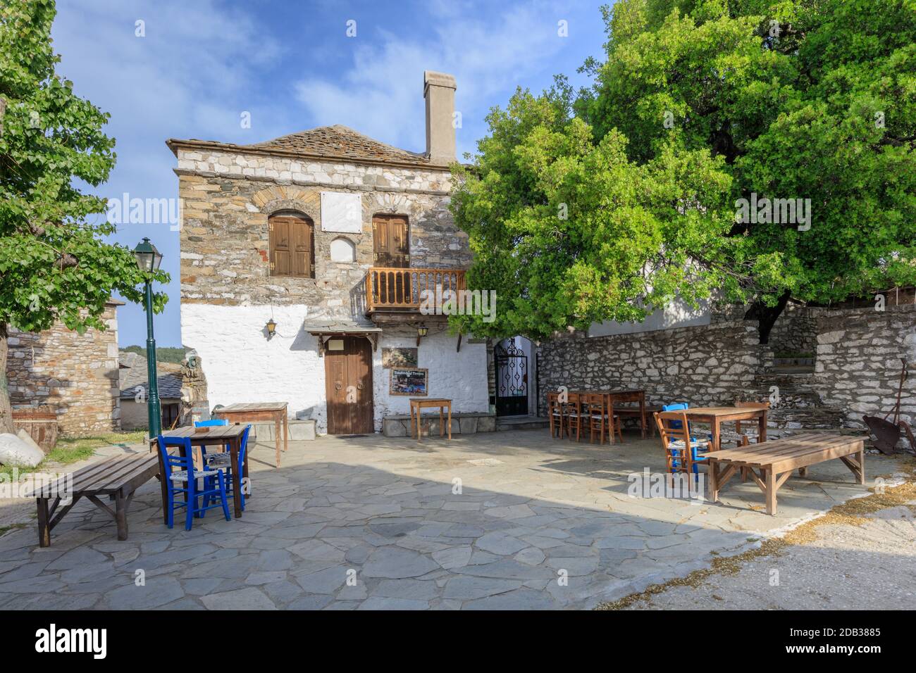 Village de Kastro. L'île de Thassos, Macédoine orientale et Thrace, Grèce Banque D'Images