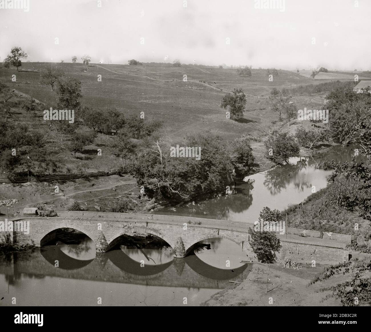 Antietam, Md. Une autre vue sur le pont d'Antietam. Banque D'Images