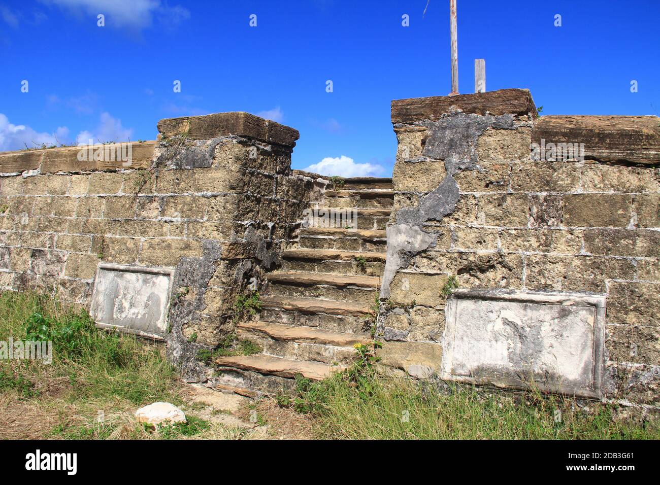 À quelques pas du Vieux fort Barrington, à Antigua, à St. Johnâ€™s. Banque D'Images