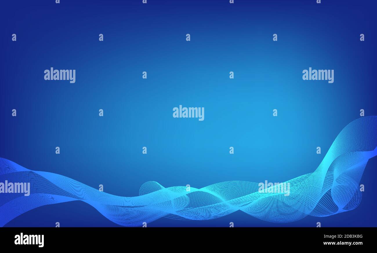 Illustration vectorielle abstraite de fond de la mise en page d'onde bleue Illustration de Vecteur