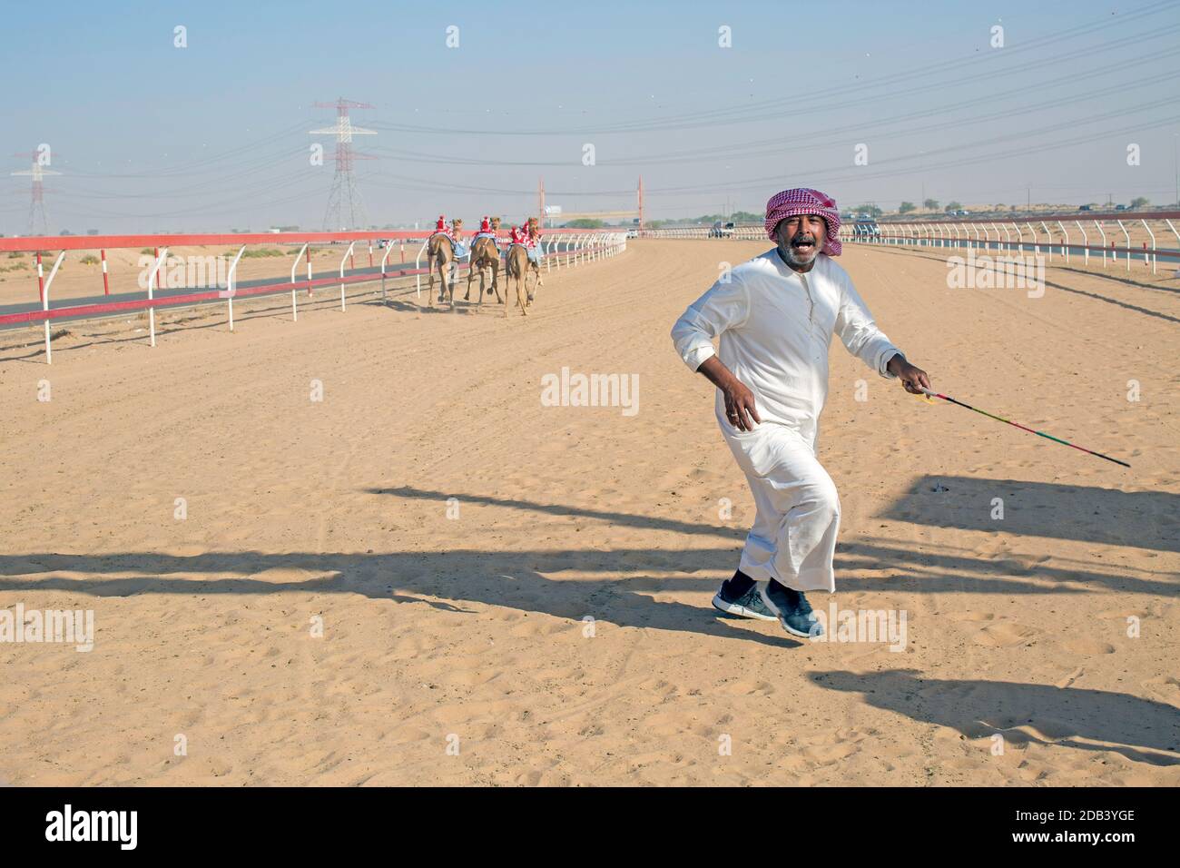 Emirats Arabes Unis / Al Dhaid / entrée du Circuit de course Al Dhaid Camel dans la région centrale de L'Émirat de Sharjah dans l'Émira arabe unie Banque D'Images