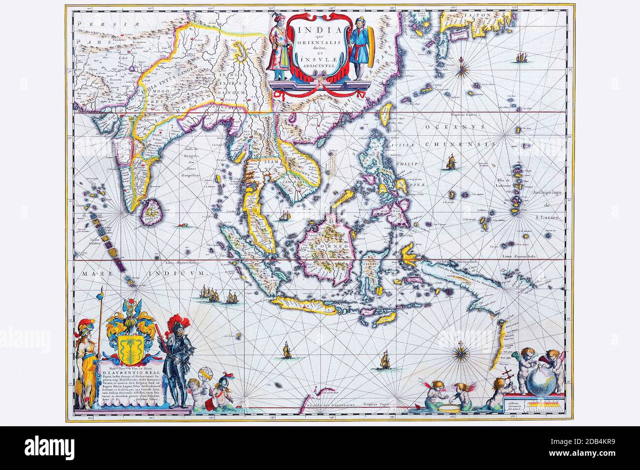 Willem Janszoon Blaeu (9 décembre 1571, Uitgeest ou Alkmaar – 21 octobre 1638, Amsterdam), également abrégé Willem Jansz. Blaeu, était un cartographe néerlandais, un fabricant et un éditeur d'atlas. Banque D'Images