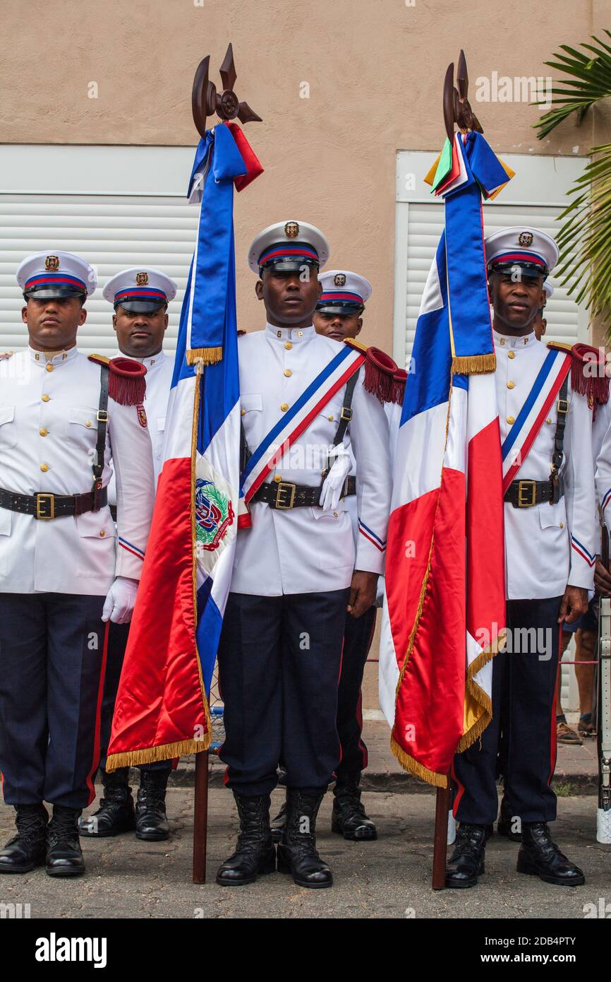 République dominicaine, Santa Domingo, zone coloniale, célébrations de la Journée de l'indépendance Banque D'Images