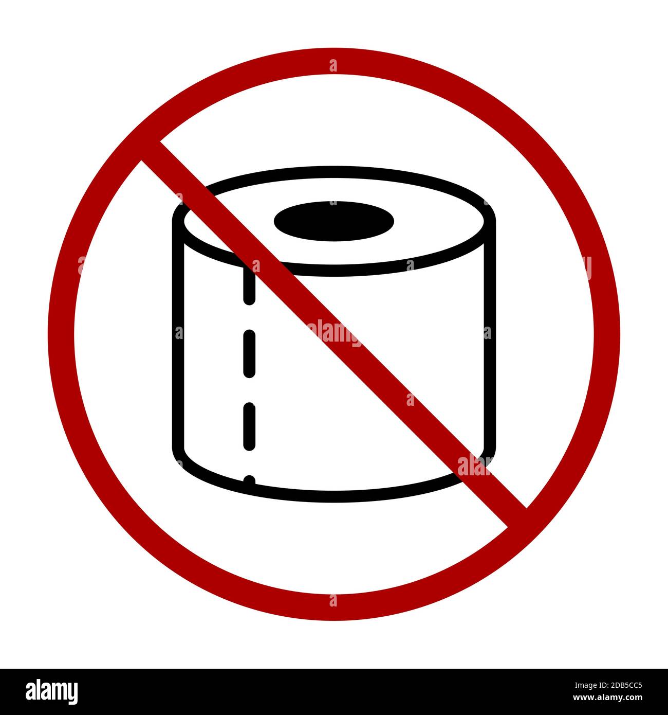 Pas de panneau de papier toilette. Image vectorielle Image Vectorielle  Stock - Alamy