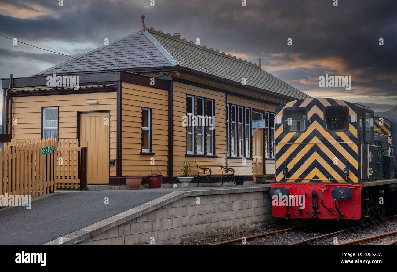 British Rail classe 03 diesel shunter numéro D2094 à la gare de Milton de Crathes, partie du Royal Deeside Railway, Banchory, Aberdeenshire, Écosse, Royaume-Uni Banque D'Images