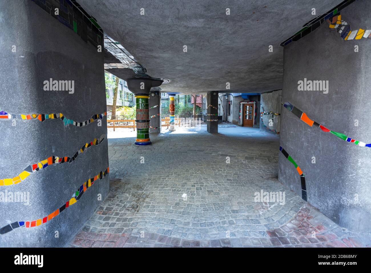 Hundertwasserhaus, par Friedensreich Hundertwasser et Josef Krawina, quartier Landstraße, Vienne, Autriche Banque D'Images