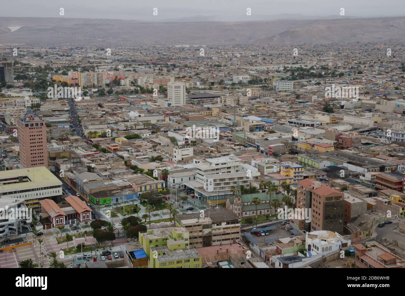 Ville d'Arica dans la région d'Arica y Parinacota. Chili. Banque D'Images