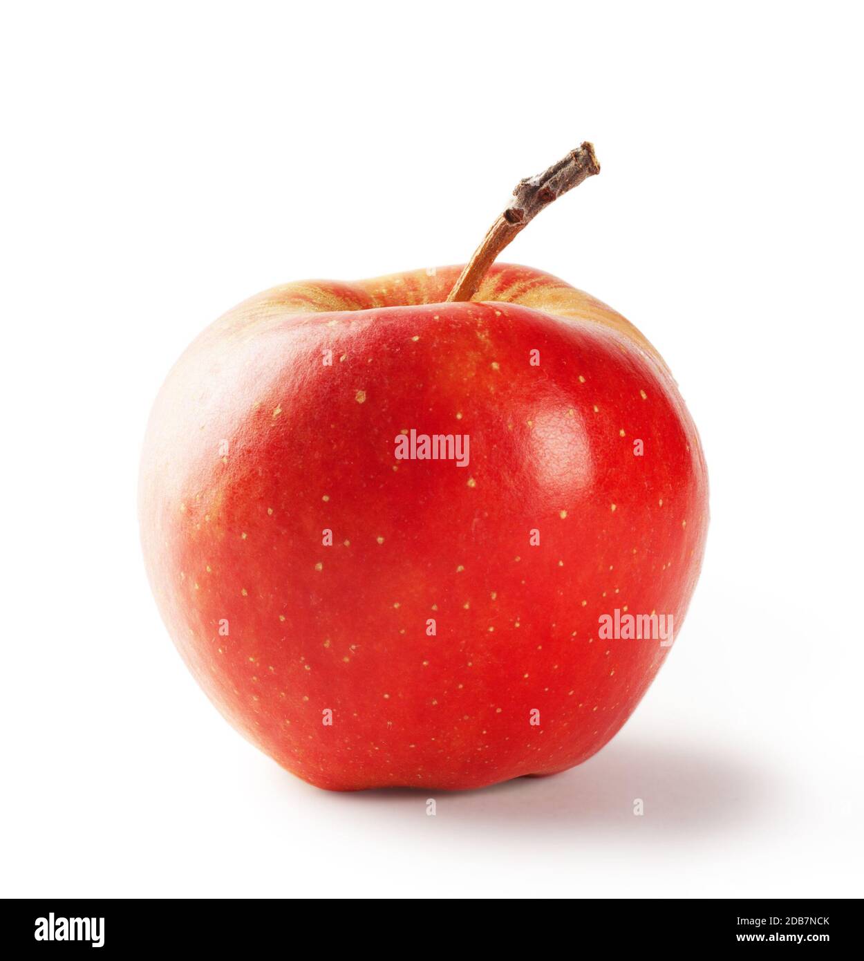 Pomme Rouge isolé sur fond blanc Banque D'Images