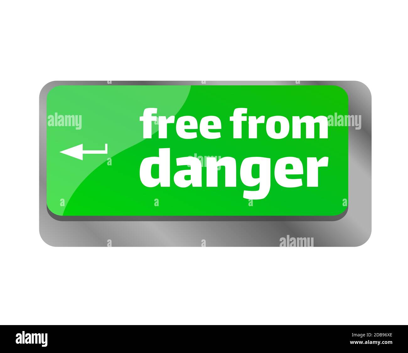 Sans danger . Gros plan sur le clavier, entrez la touche ordinateur. Banque D'Images