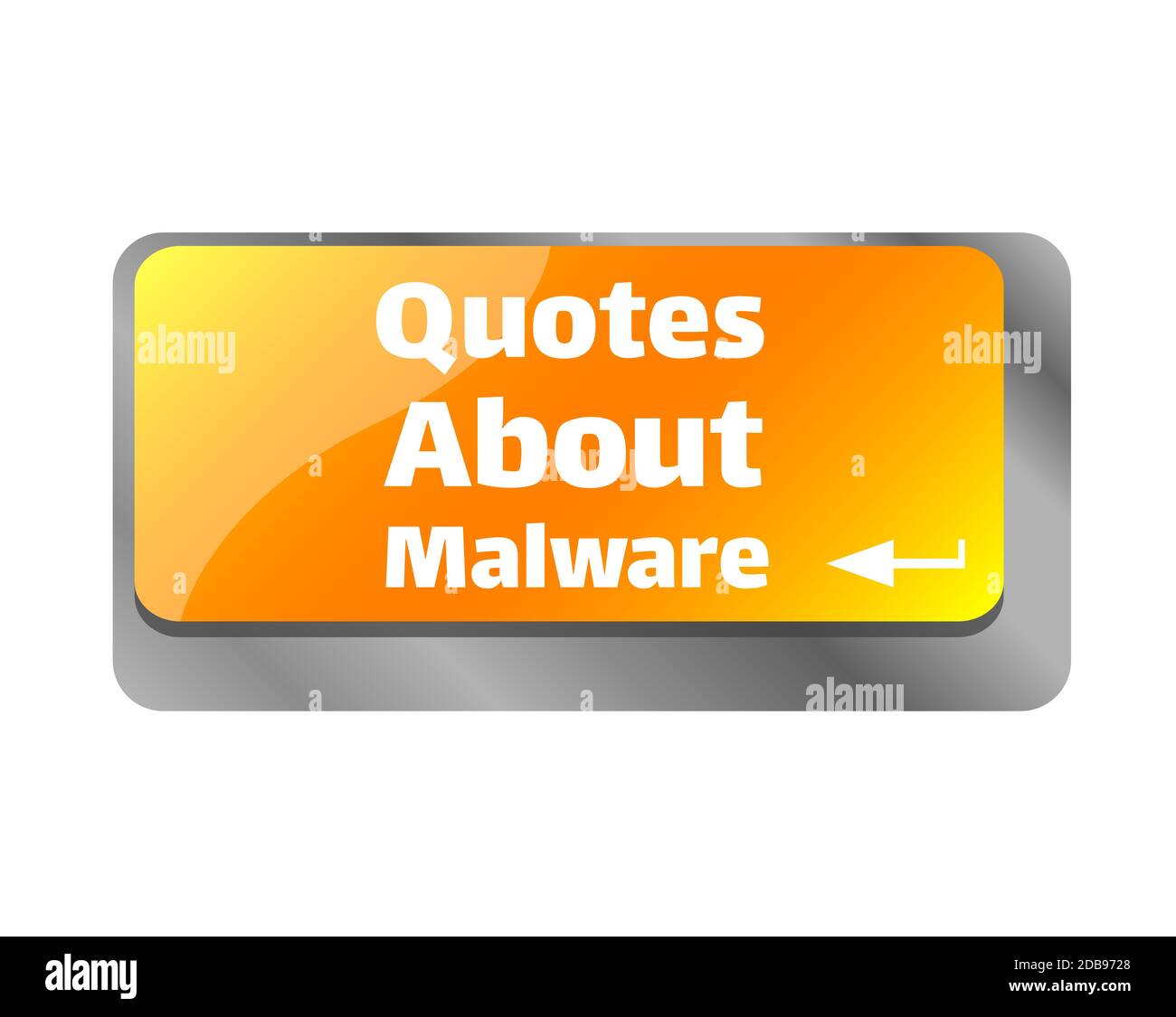 Citations sur les programmes malveillants . Gros plan sur le clavier, entrez la touche ordinateur. Banque D'Images