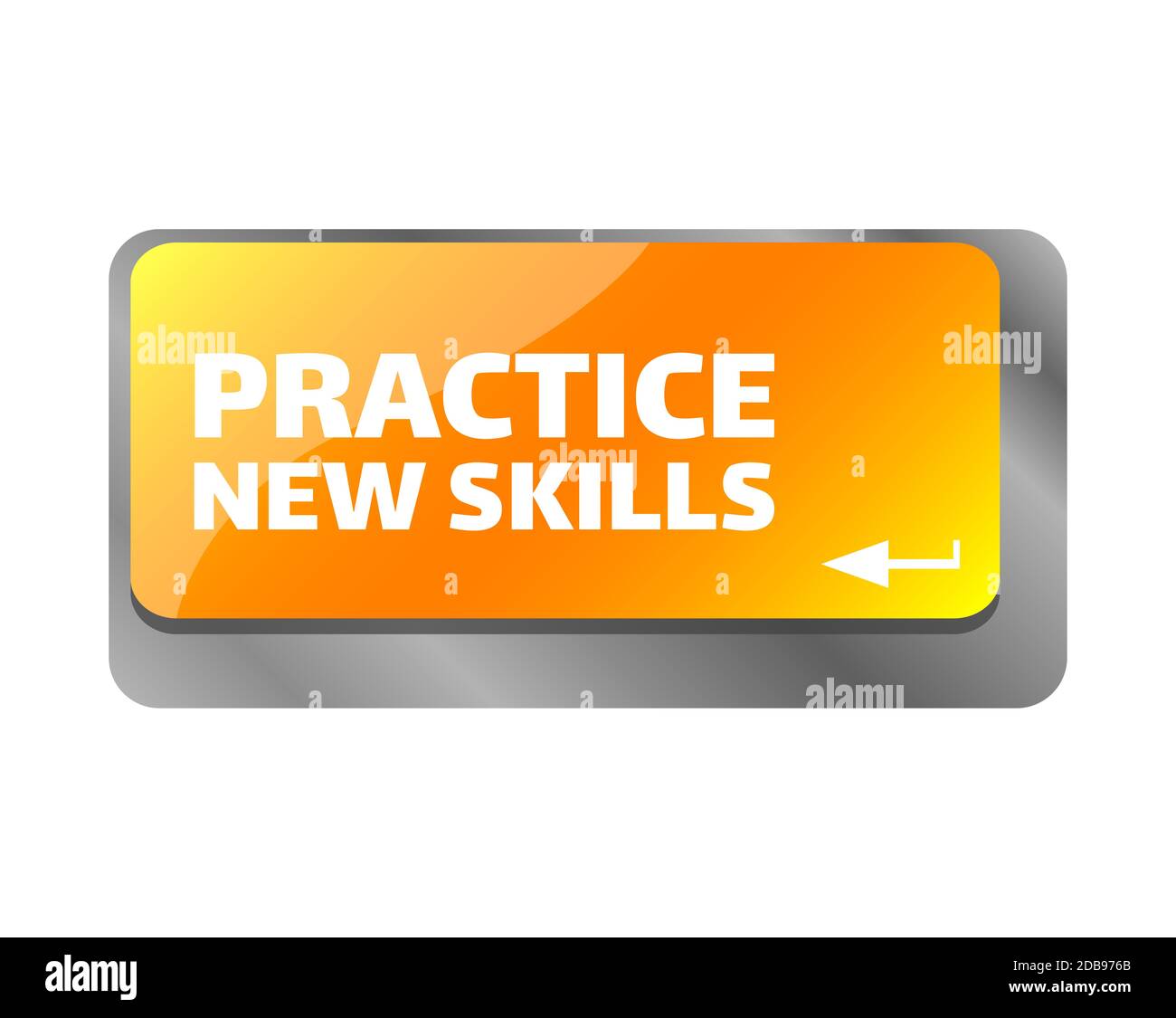 Mettre en pratique de nouvelles compétences . Gros plan sur le clavier, entrez la touche ordinateur. Banque D'Images