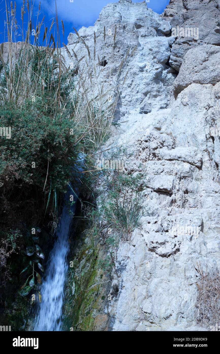 Cascade à Ein Getti, Israël Banque D'Images