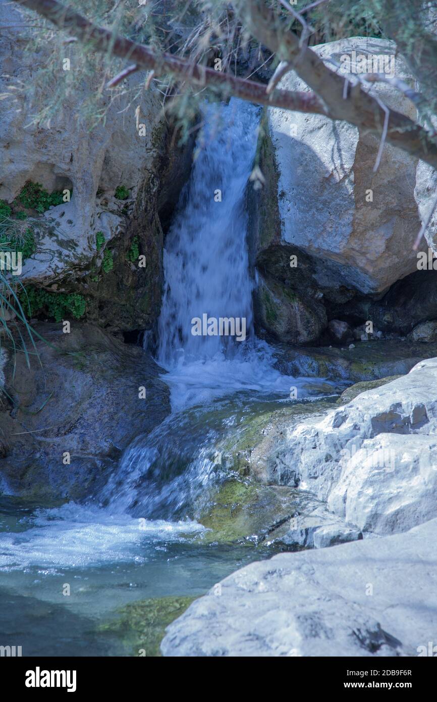 Cascade à Ein Getti, Israël Banque D'Images