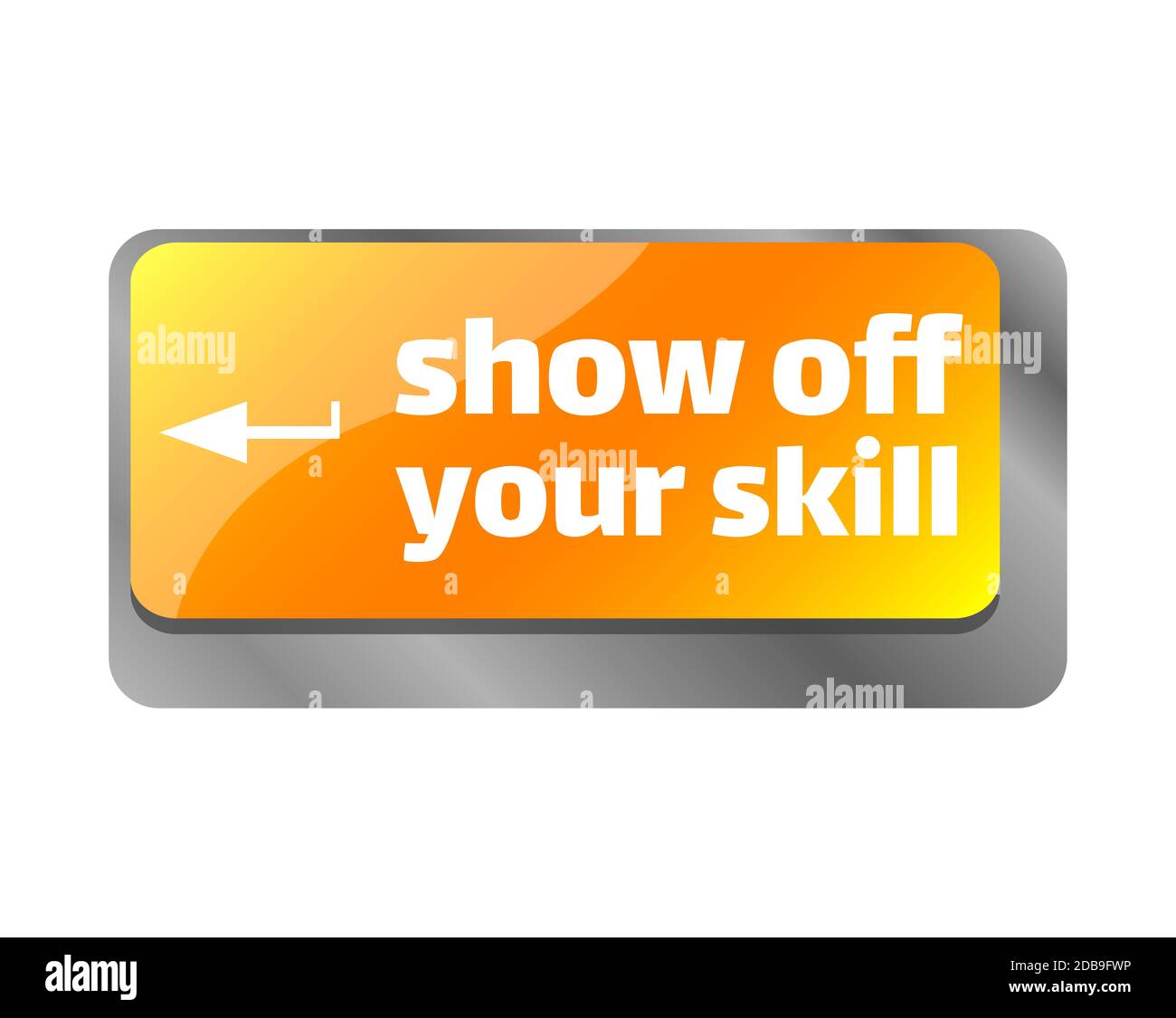 Montrez vos compétences . Gros plan sur le clavier, entrez la touche ordinateur. Banque D'Images