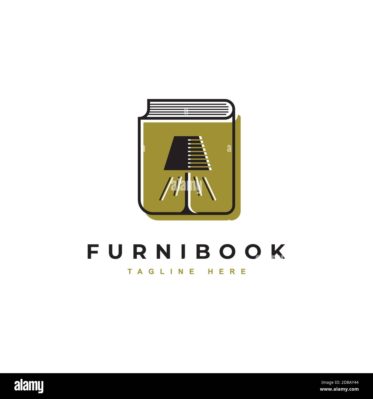 Intérieur Réserver logo design modèle vecteur symbole Illustration de Vecteur