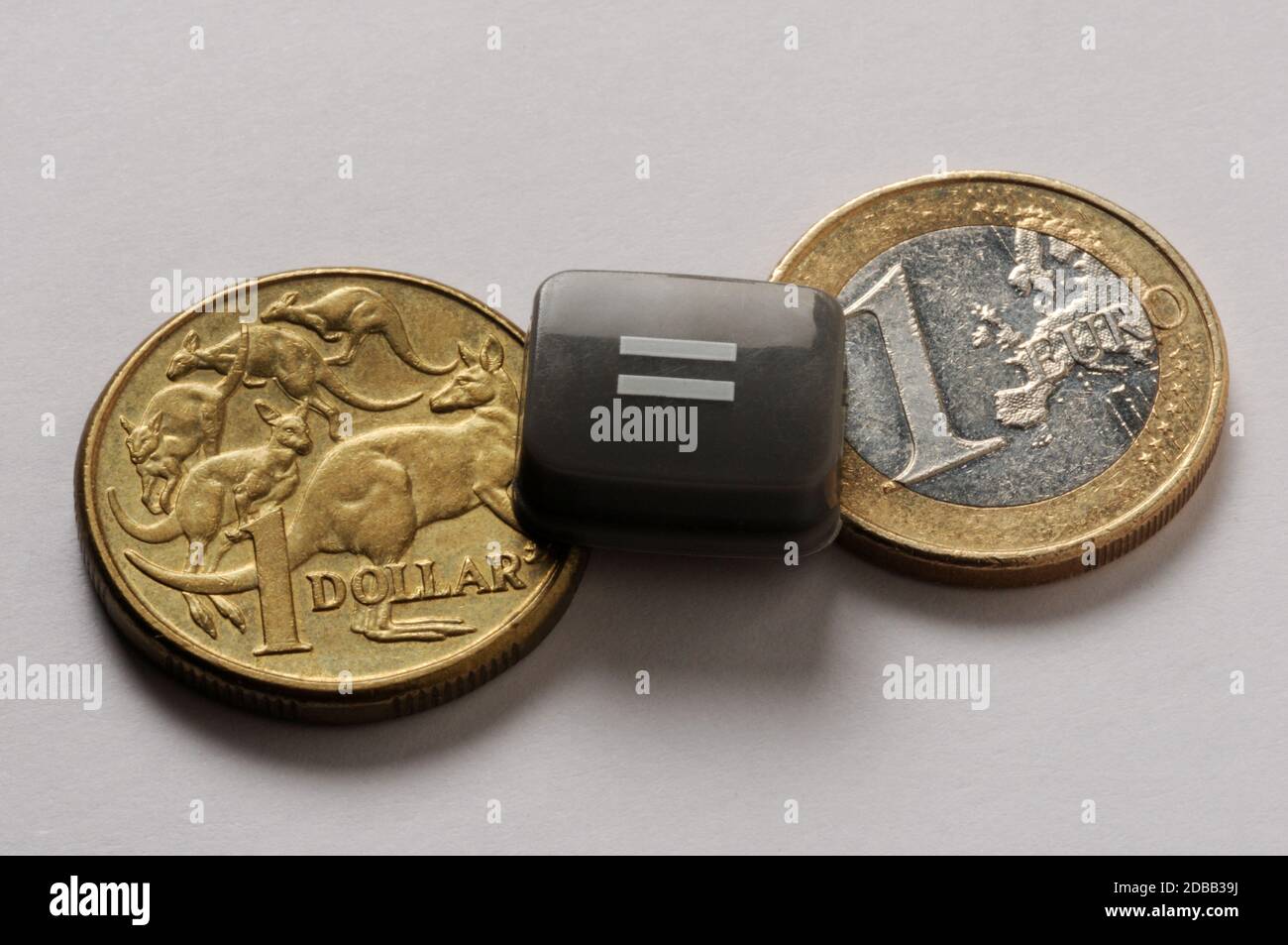 Dollar australien avec monnaie européenne Banque D'Images