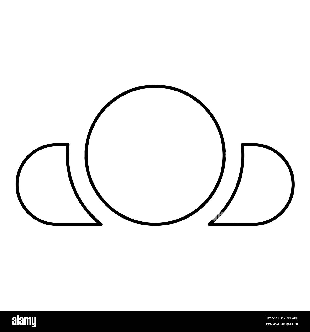 Homme allongé sur le dos Voir tête épaules icône contour noir illustration vectorielle style plat image simple Banque D'Images