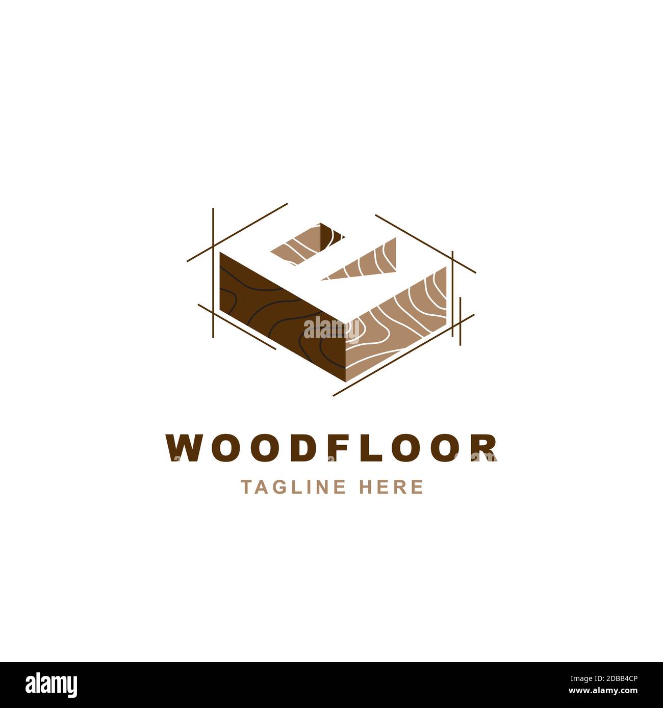 Logo en bois avec modèle de dessin vectoriel en forme de lettre R. Illustration de Vecteur