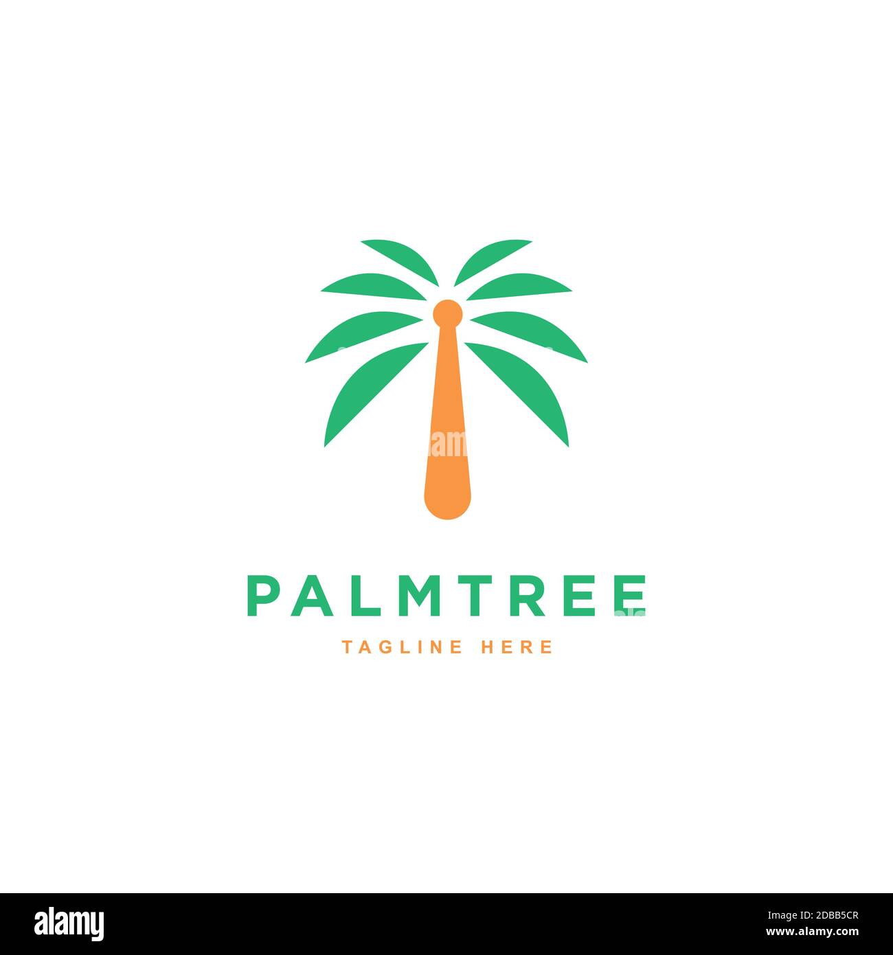 Modèle vectoriel de conception de logo Palm Tree Illustration de Vecteur