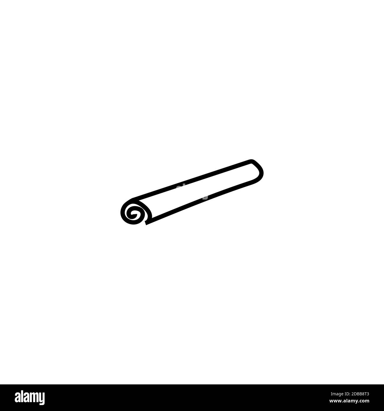 Bâton de cannelle isolé sur fond blanc pour les infographies Web Banque D'Images